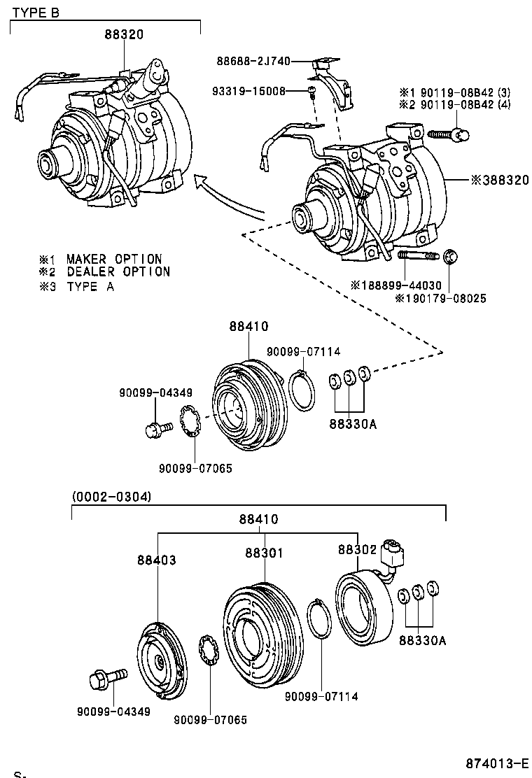 TOYOTA 88320-28350 - Συμπιεστής, συστ. κλιματισμού www.parts5.com