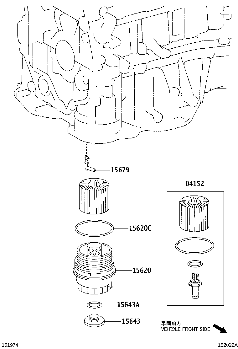 TOYOTA 04152-0V010 - Filtru ulei www.parts5.com