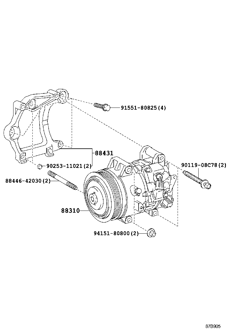 TOYOTA 88310-0R014 - Kompresor, klimatyzacja www.parts5.com