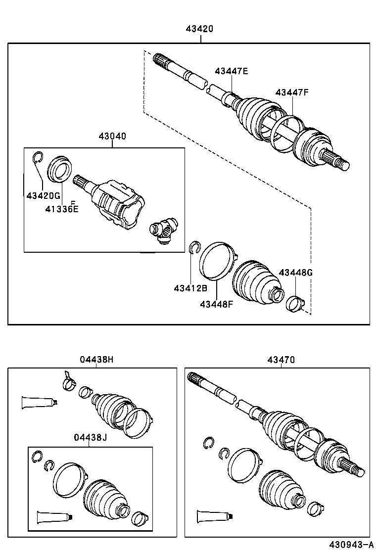 TOYOTA 0443802091 - Пыльник, приводной вал www.parts5.com