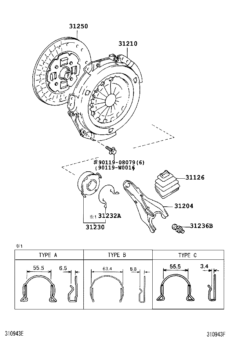 TOYOTA 3123002010 - Clutch Release Bearing www.parts5.com