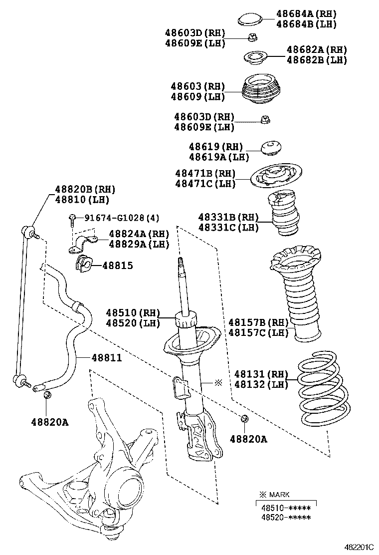 Honda 486190D011 - Rolling Bearing, suspension strut support mounting www.parts5.com