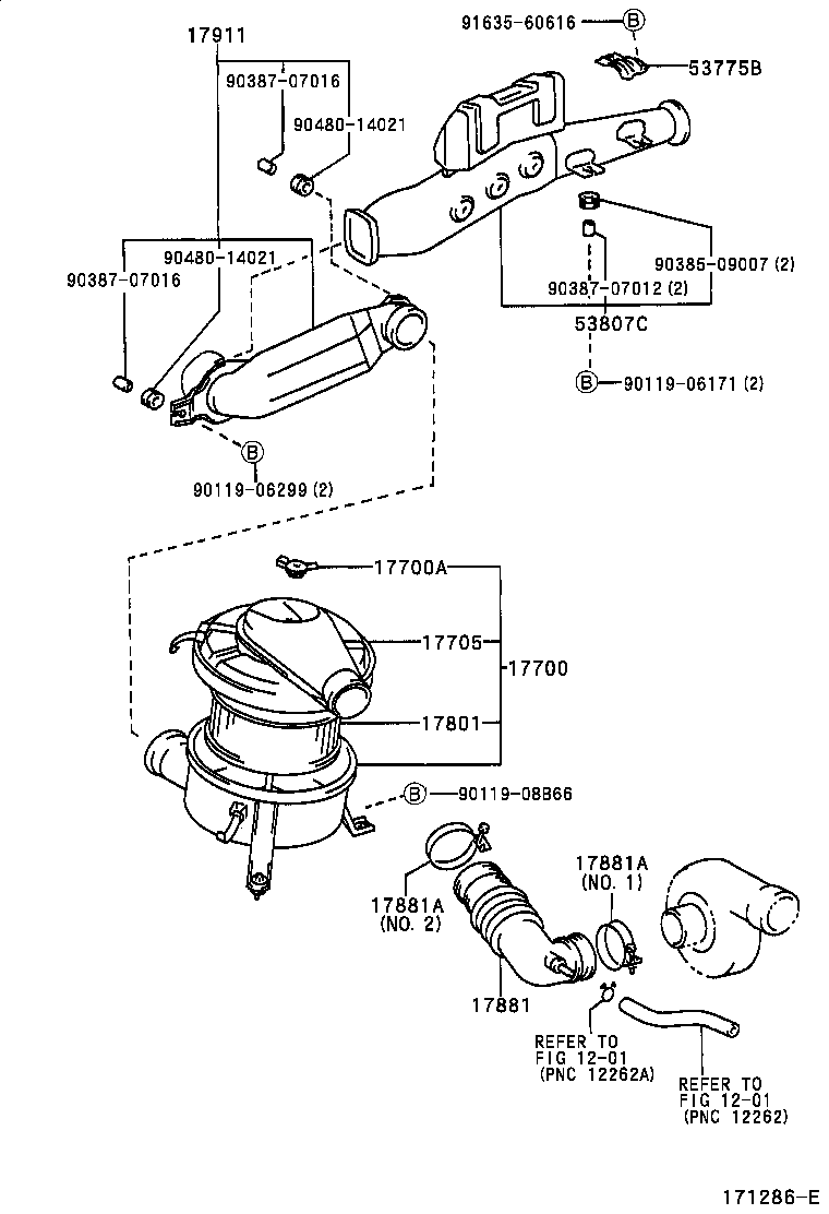 TOYOTA 17801 54160 - Φίλτρο αέρα www.parts5.com