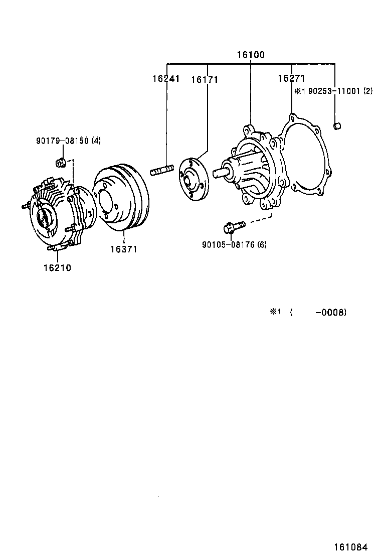 TOYOTA 16100-59255 - Pompa wodna www.parts5.com