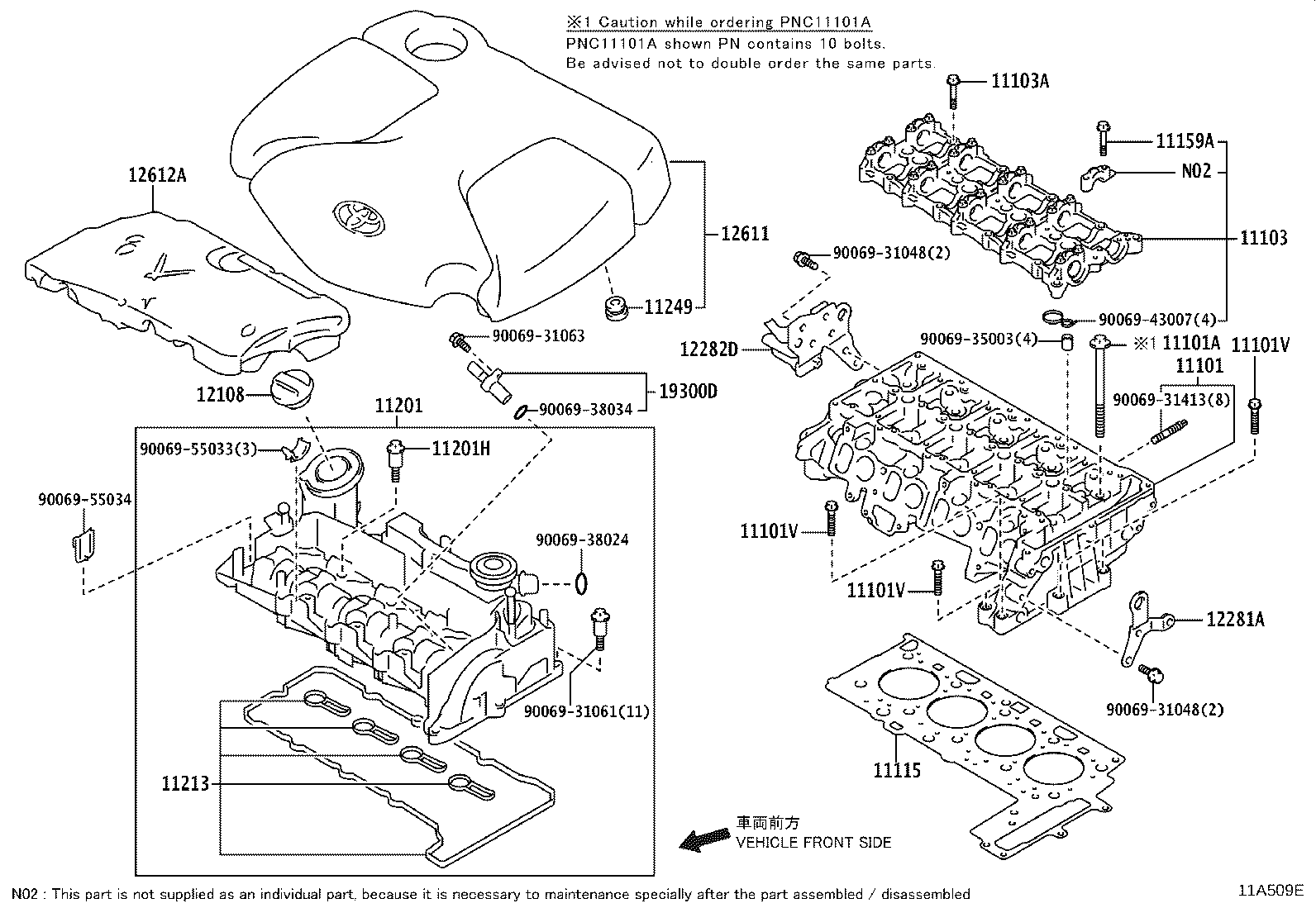 TOYOTA 11115-WA020-01 - Φλάντζα, κεφαλή κυλίνδρου www.parts5.com