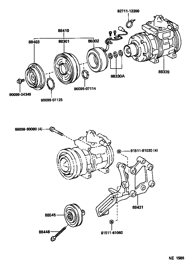 TOYOTA 88320-60580 - Συμπιεστής, συστ. κλιματισμού www.parts5.com