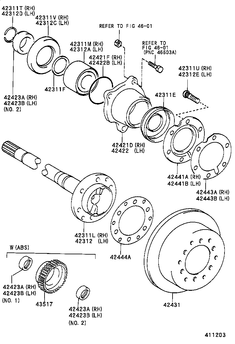 TOYOTA 90520-36045 - Zestaw łożysk koła www.parts5.com