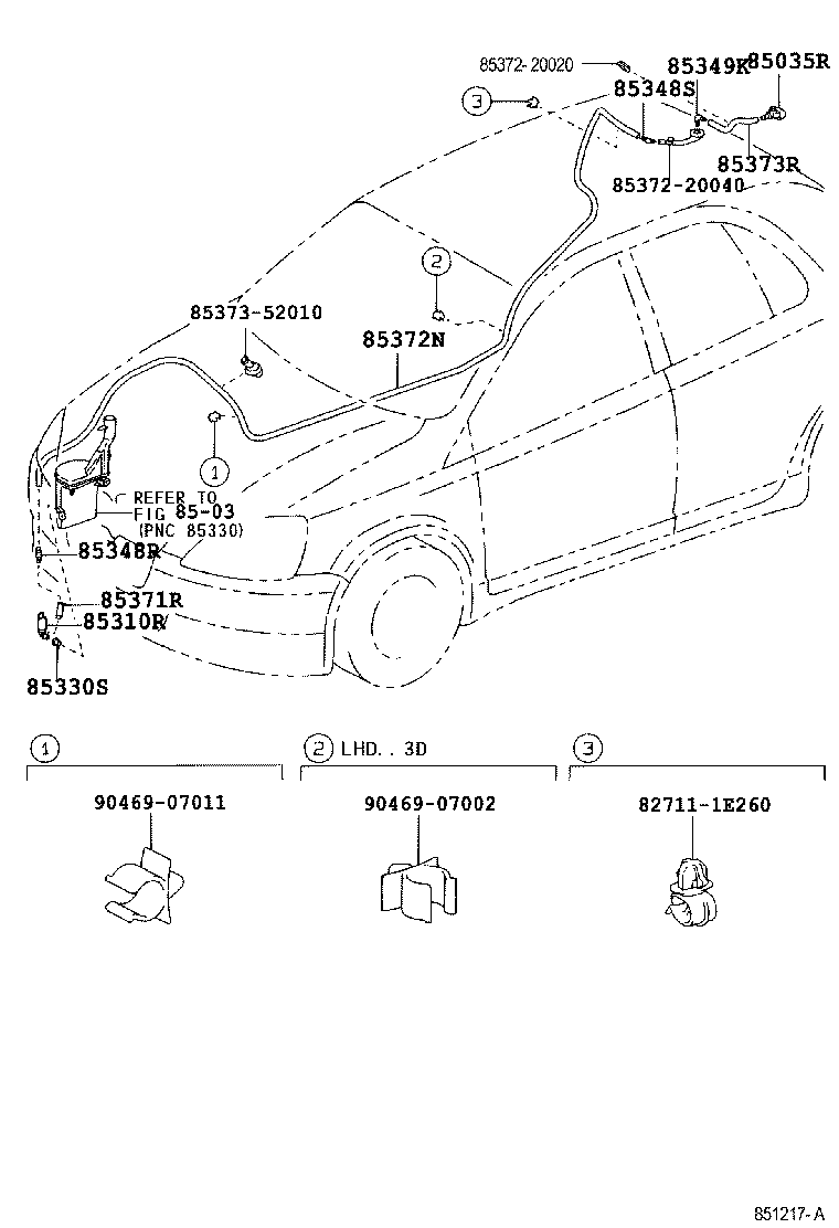 TOYOTA 85340-05010 - Water Pump, window cleaning www.parts5.com