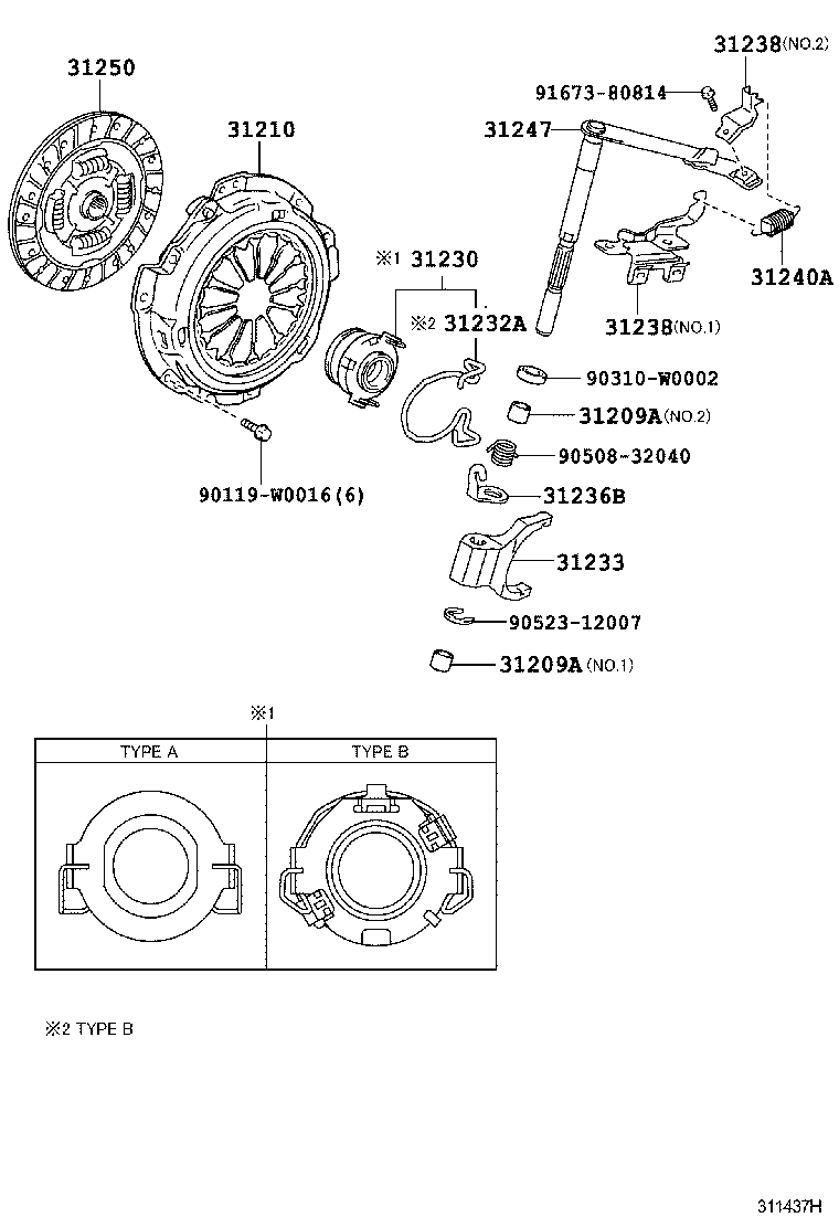 TOYOTA 31250-0H010 - Clutch Disc www.parts5.com