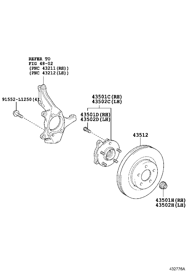 NISSAN 43550-42020 - Wheel Hub www.parts5.com