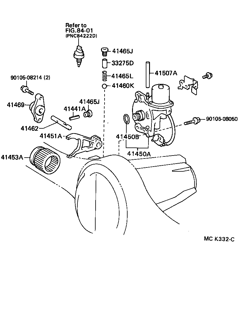 TOYOTA 41450-60060 - Switch, differential lock www.parts5.com