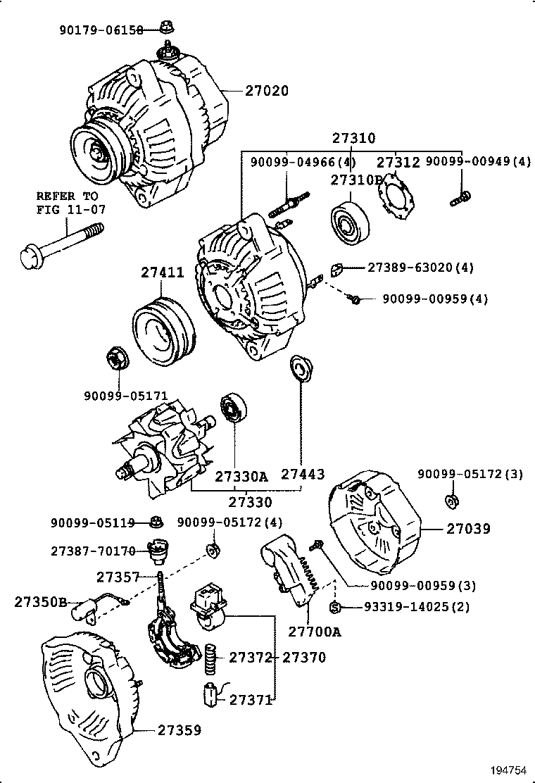 TOYOTA 2733076030 - Rotor, alternator parts5.com