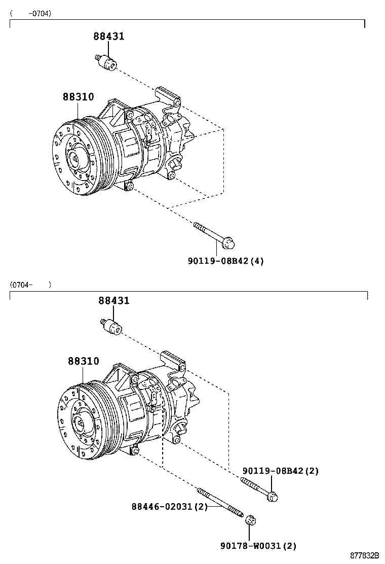 TOYOTA 88310-0F030 - Compressor, air conditioning parts5.com