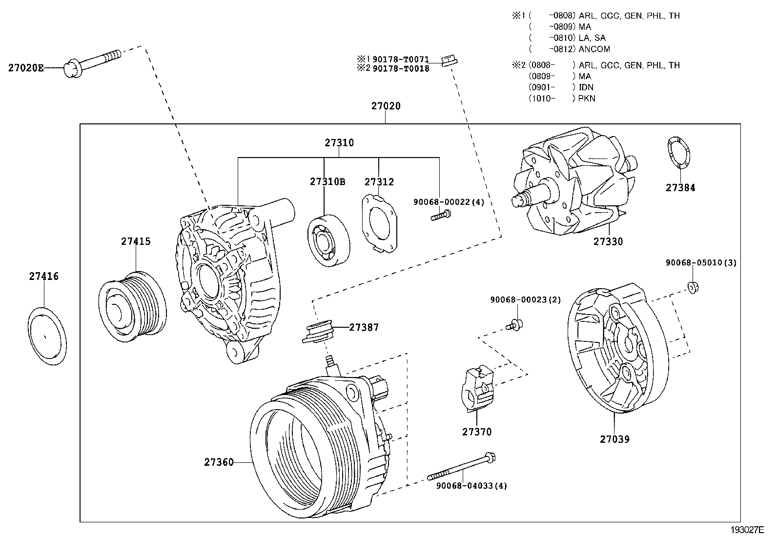 TOYOTA 27060-0L021 - Alternator www.parts5.com