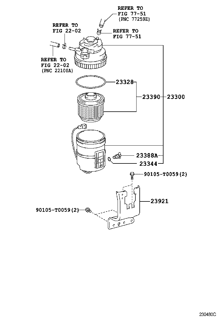 LEXUS 23390 0L010 - Fuel filter parts5.com