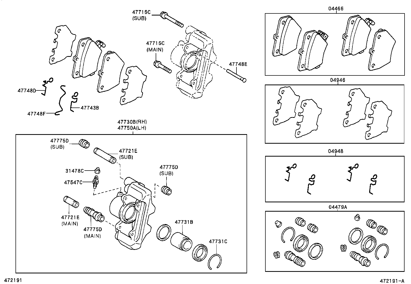 TOYOTA 4773012500 - Тормозной суппорт www.parts5.com