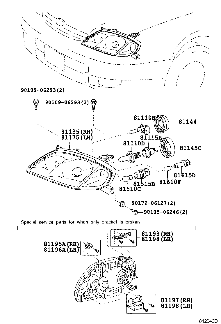 TOYOTA 90981WD010 - Sijalica, svetlo za dnevnu vožnju www.parts5.com