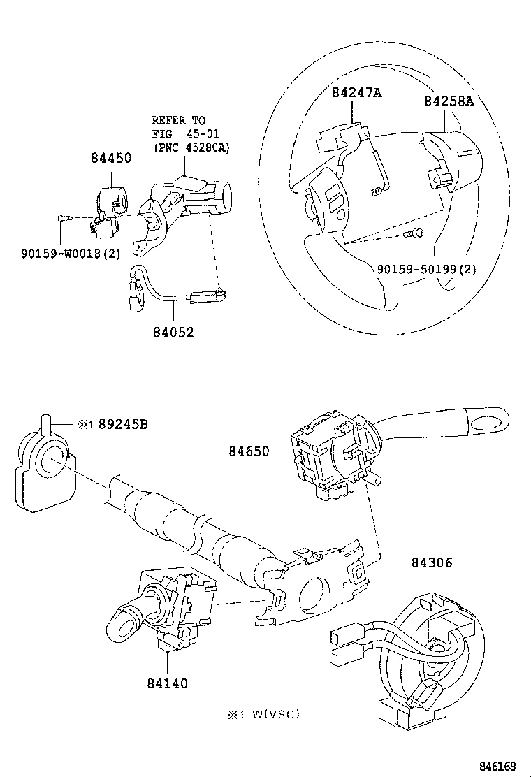 TOYOTA 89245 02020 - Steering Angle Sensor www.parts5.com