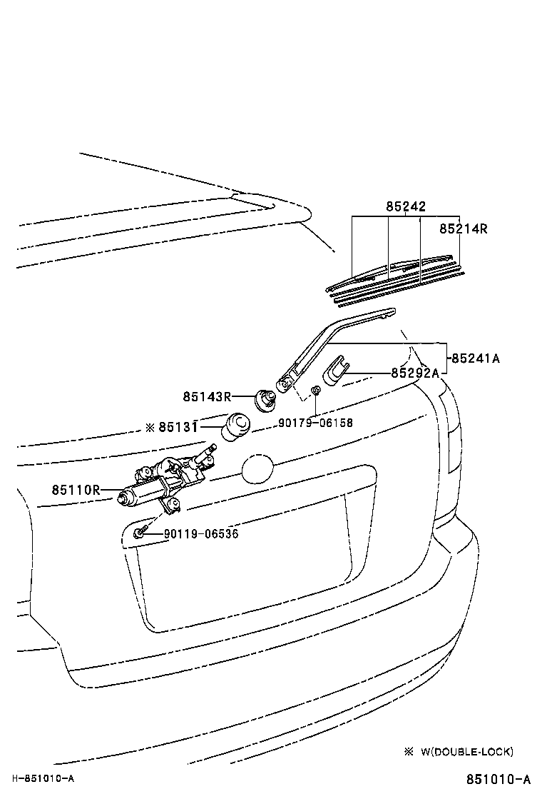 TOYOTA 85214-02120 - Wiper Blade parts5.com