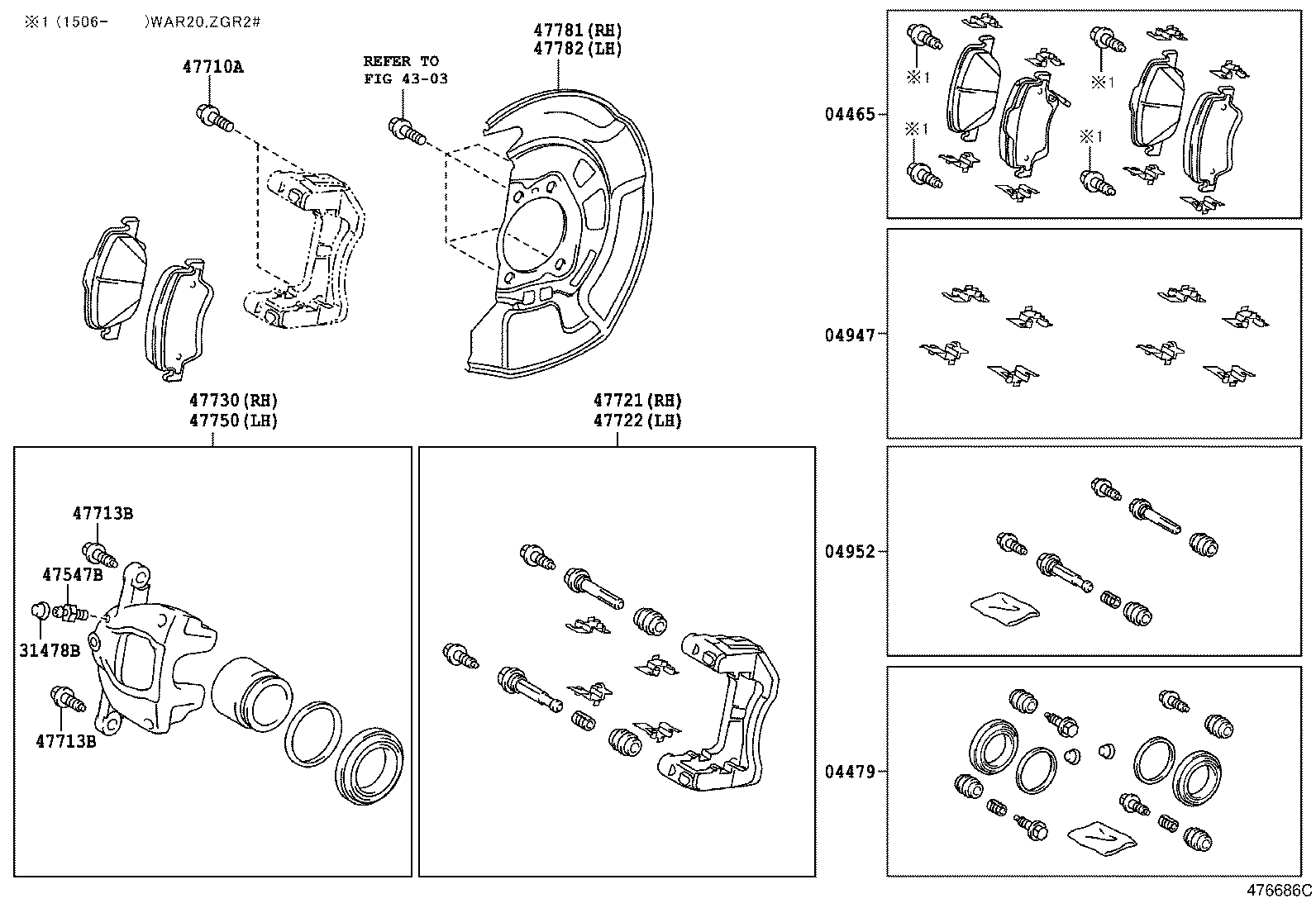 TOYOTA 47721-09480 - Комплект направляющей гильзы www.parts5.com