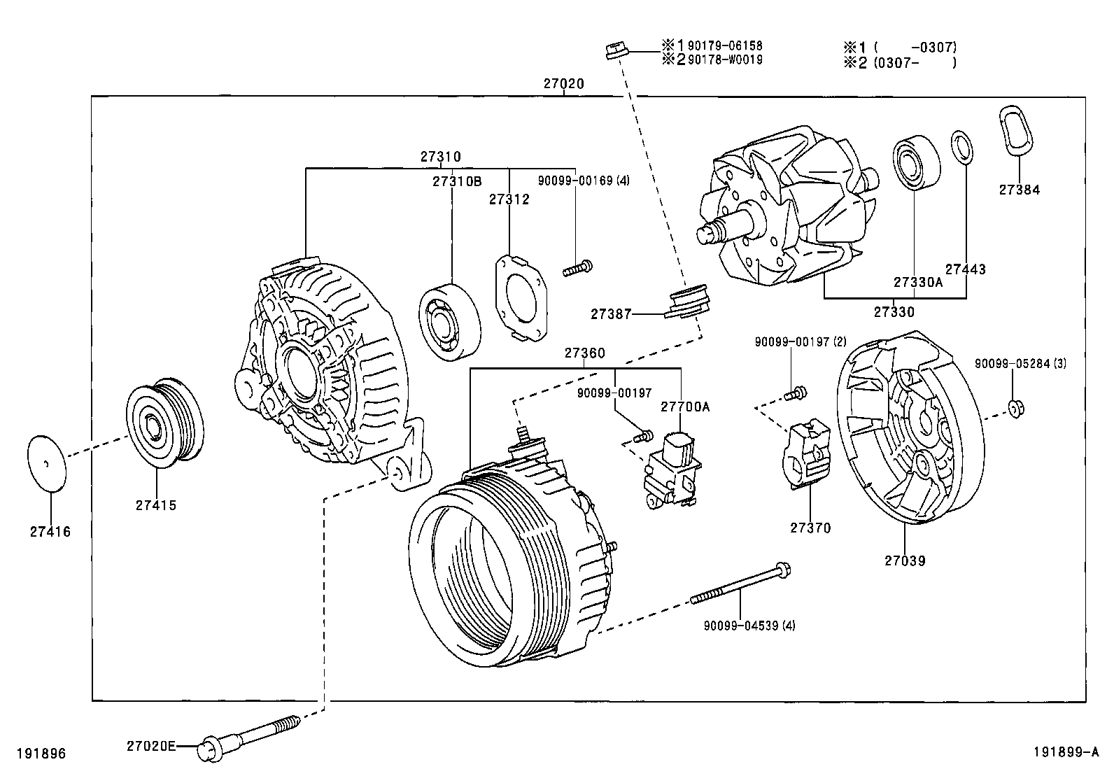 TOYOTA 2706027080 - Alternator www.parts5.com