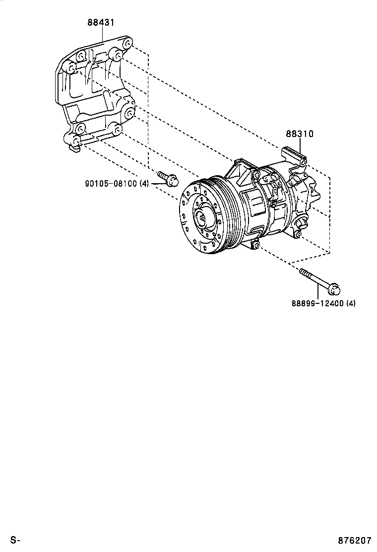 TOYOTA 88310-05100 - Compressor, air conditioning parts5.com