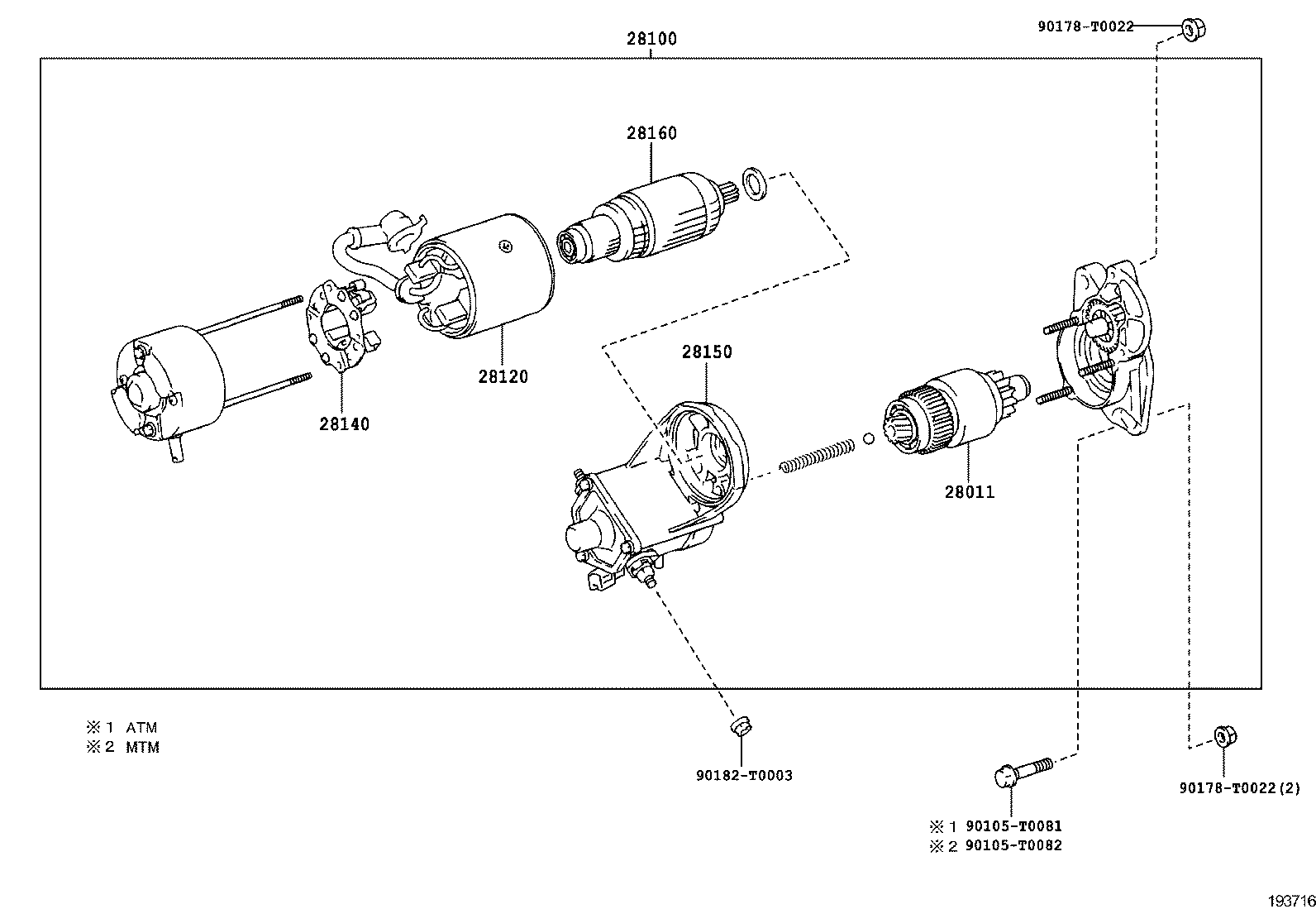 TOYOTA 281000L051 - Стартер www.parts5.com