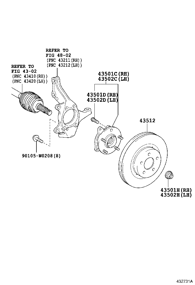 TOYOTA 43550-02070 - Lożisko kolesa - opravná sada www.parts5.com