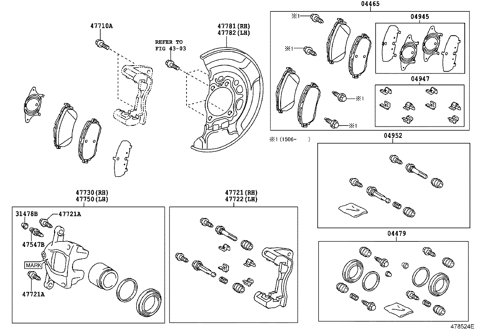 TOYOTA 04952-02310 - Guide Sleeve Kit, brake caliper www.parts5.com