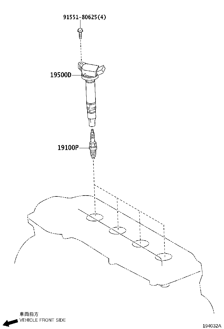 TOYOTA 90919-02257 - Катушка зажигания www.parts5.com