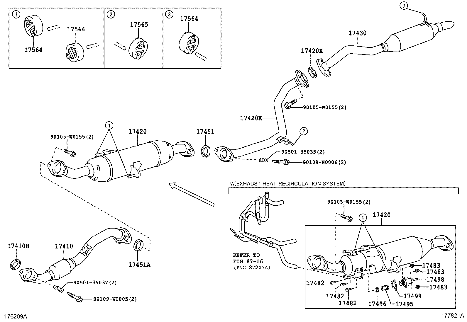 TOYOTA 17451-0J030 - Прокладка, труба выхлопного газа www.parts5.com