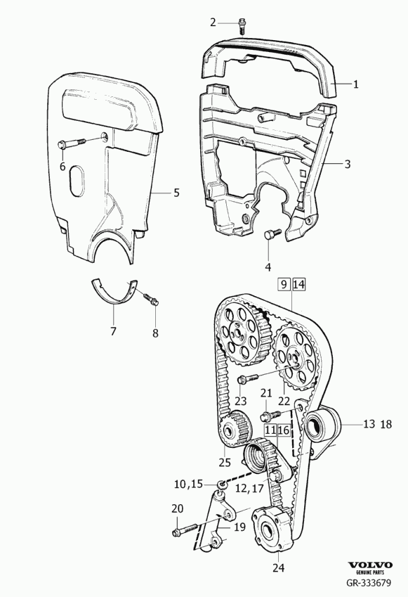 Volvo 1275047 - Комплект ремня ГРМ www.parts5.com