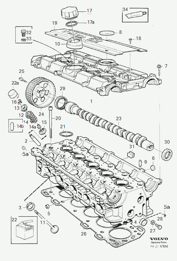 Volvo 3 517 893 - Etansare, supape www.parts5.com