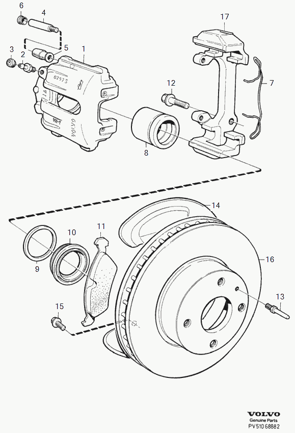 Volvo 3516840 - Etrier frana www.parts5.com