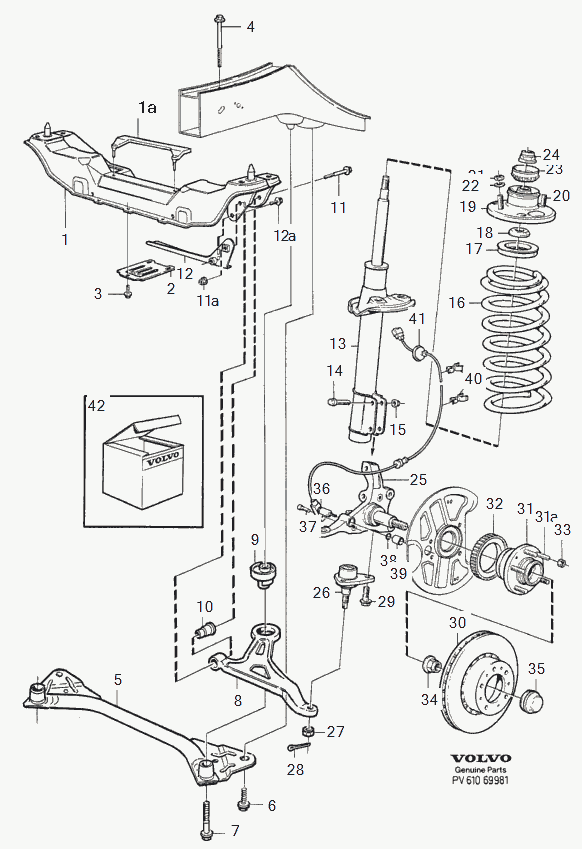 Volvo 1387624 - Wheel hub, bearing Kit parts5.com