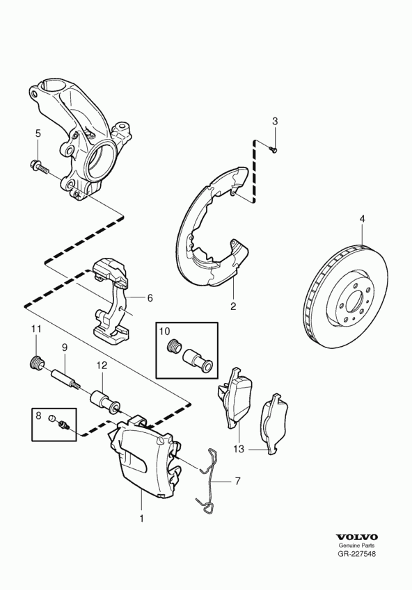 Volvo 31212184 - Sada brzdových destiček, kotoučová brzda www.parts5.com