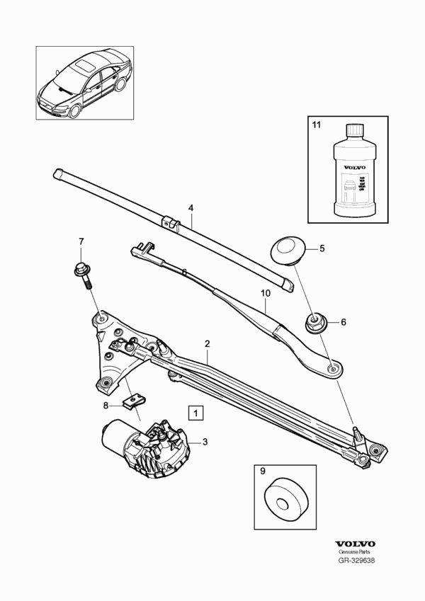 Volvo 31250288 - Щетка стеклоочистителя www.parts5.com