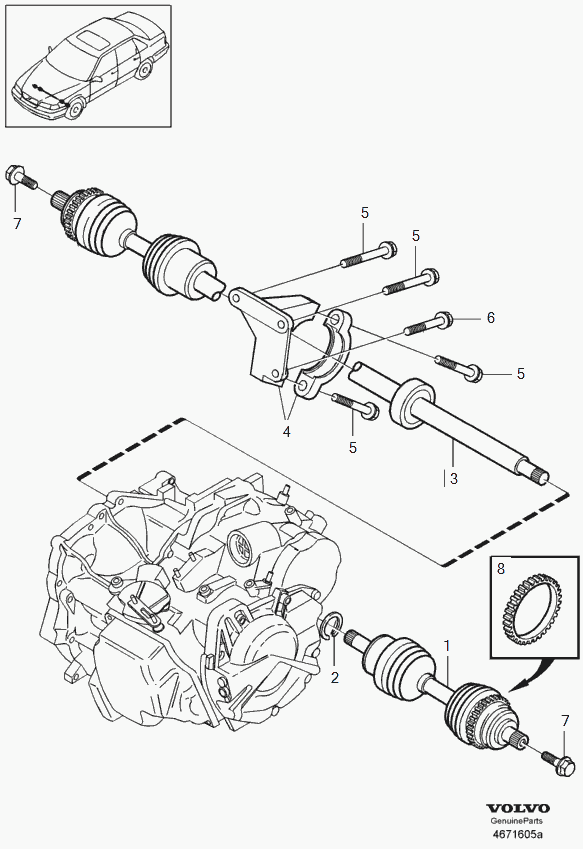 Volvo 9466017 - Сензорен пръстен, ABS www.parts5.com