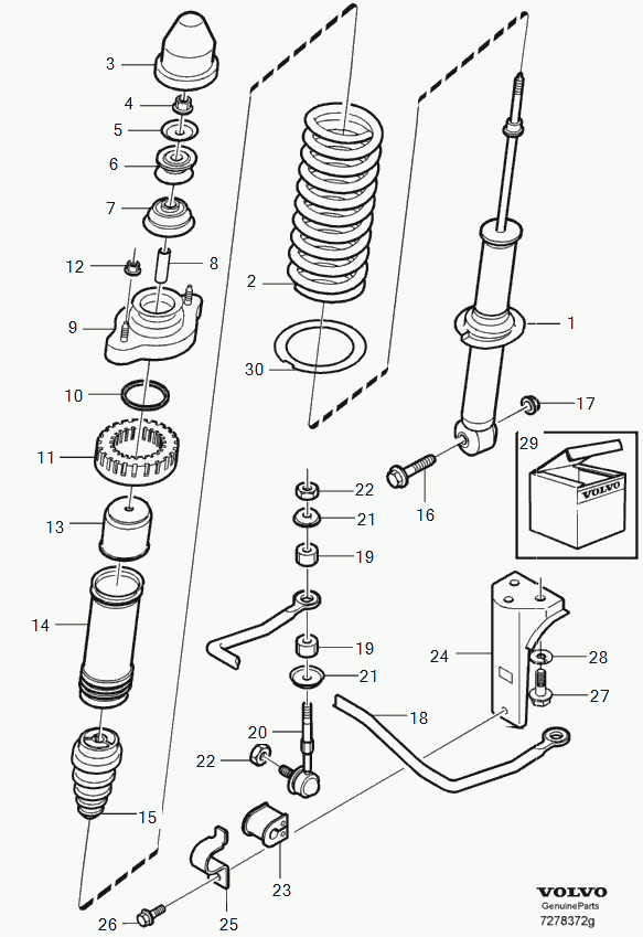 Volvo 30870317 - Laagripuks,stabilisaator www.parts5.com