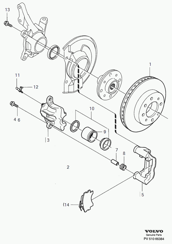 Volvo 30863313 - Sada na opravy, brzdový třmen www.parts5.com