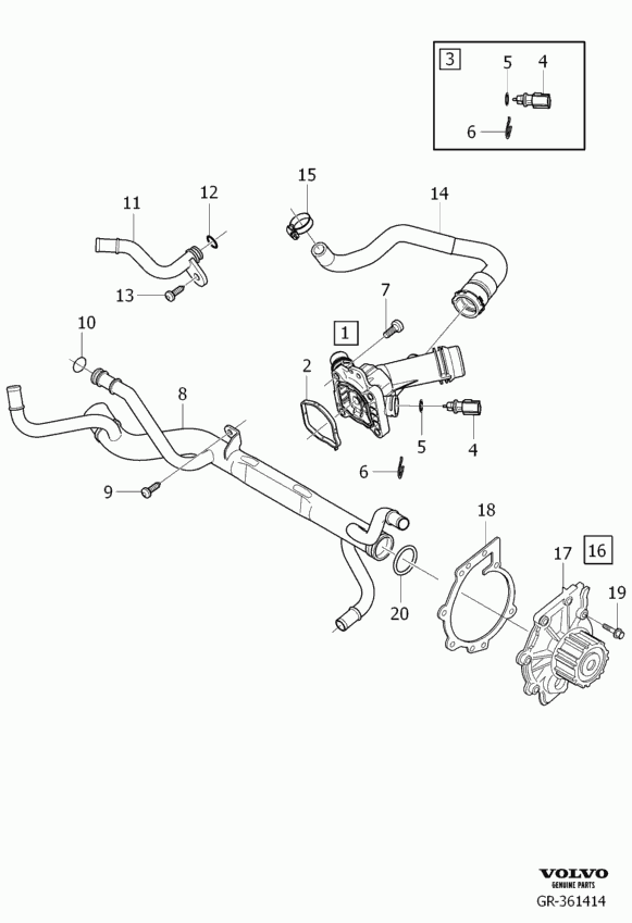 Volvo 3 129 355 6 - Termostat,lichid racire www.parts5.com