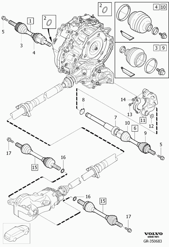 Volvo 36001191 - Pogonska gred www.parts5.com