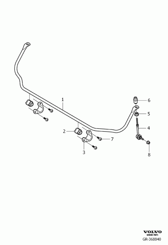 Volvo 30714587 - Bearing Bush, stabiliser parts5.com