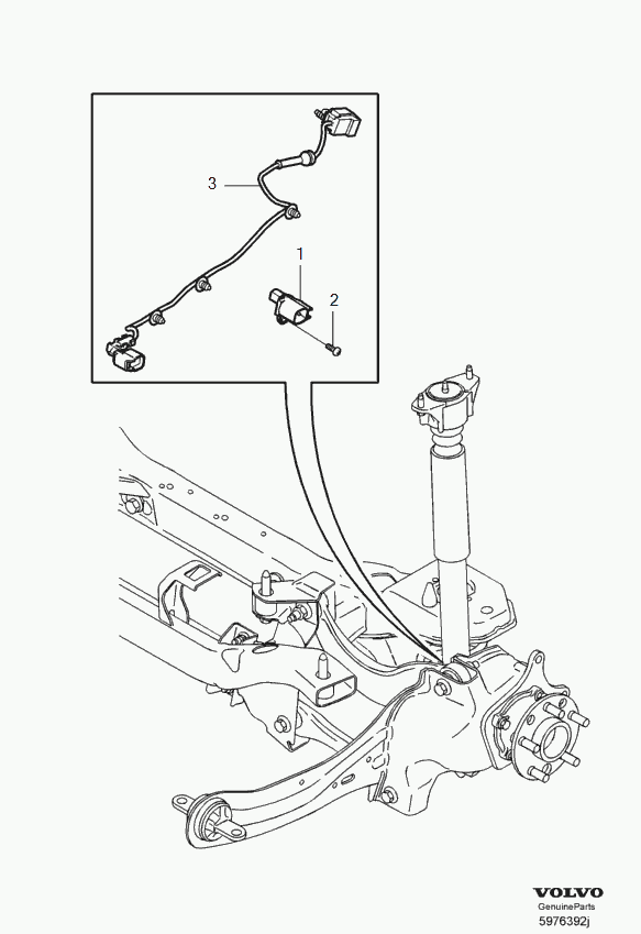 Volvo 30793635 - Sensor, wheel speed parts5.com