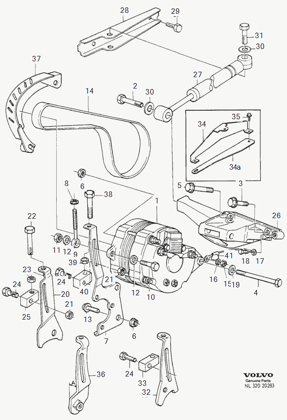 Volvo 3485927 - Klinasti rebrasti kaiš www.parts5.com