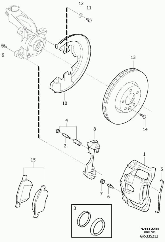 Volvo 30671544 - Repair Kit, brake caliper parts5.com