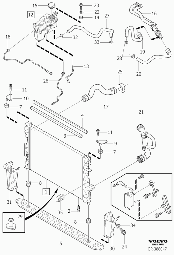 Volvo 31368082 - Radiateur, refroidissement du moteur www.parts5.com