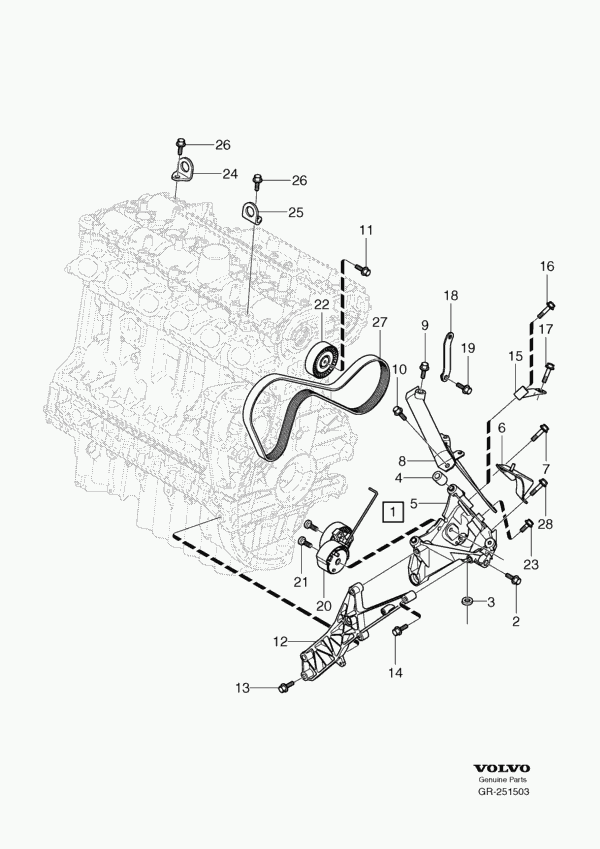 Volvo 31251046 - Ιμάντας poly-V www.parts5.com