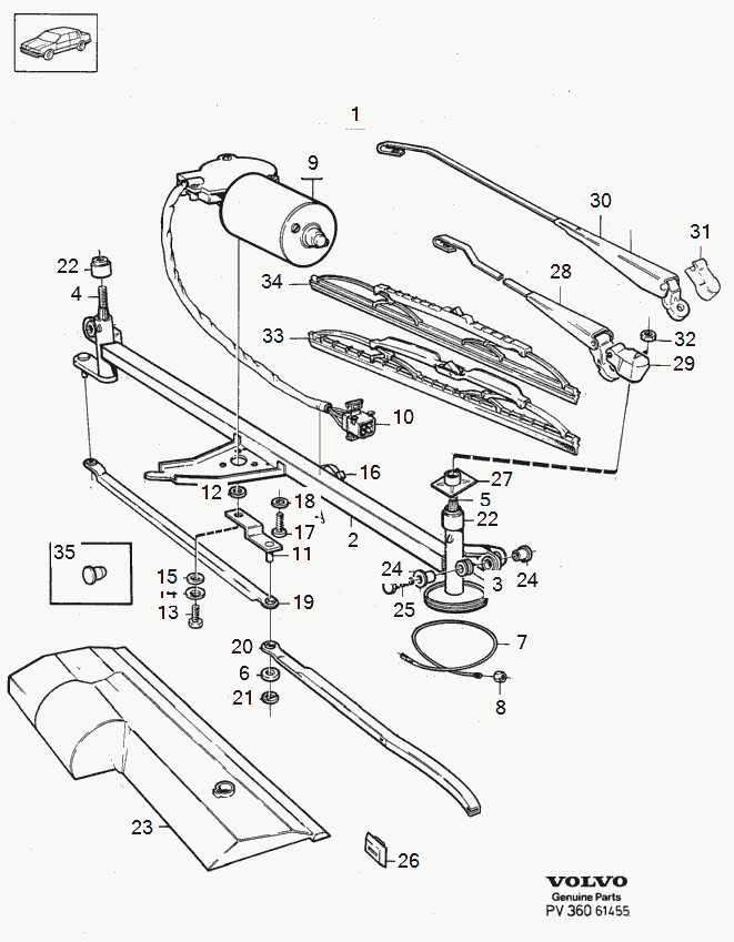 Volvo 274381 - Stieracia liżta www.parts5.com