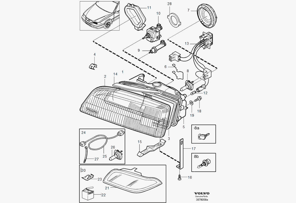 Volvo 8620487 - Ampoule, projecteur antibrouillard www.parts5.com